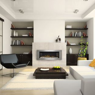 Example of a large minimalist formal and enclosed light wood floor and  beige floor living room