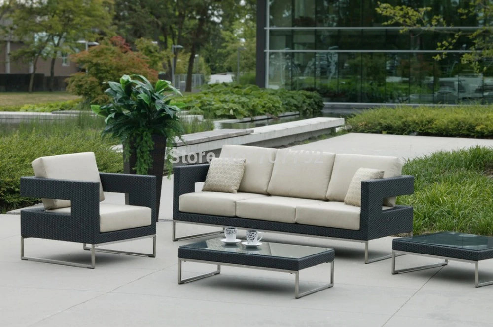 All weather outdoor furniture garden Patio rattan sofa set