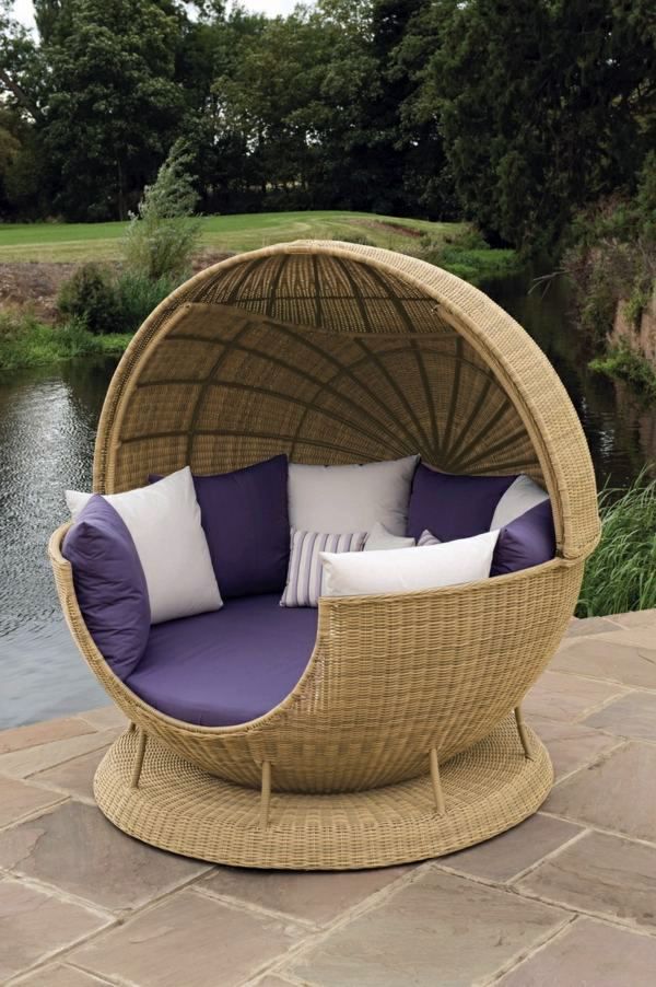45 Outdoor rattan furniture - modern garden furniture set and lounge chair