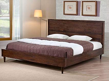 Image Unavailable. Image not available for. Color: Vilas Modern King Size  Solid Wood Platform Bed Frame