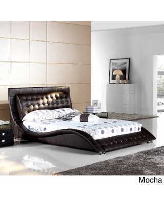 Matisse Dublin Modern King Size Platform Bed (Mocha), Black