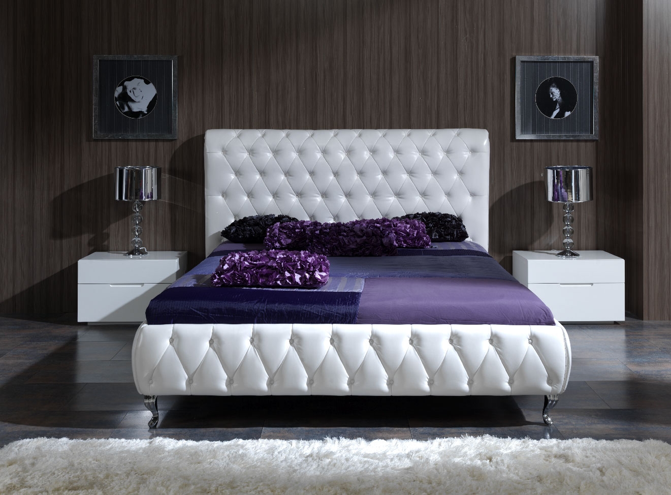 How to create a clean calm modern
  king  bedroom sets white