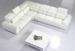 Traveller Location: Modern Furniture- VIG- T93C - Modern White Leather Sectional  Sofa: Kitchen & Dining