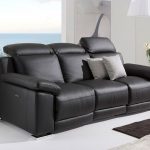 Contemporary Leather Sectional With Recliner