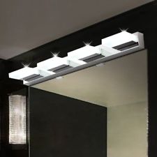 Modern Bathroom Vanity 4 LED Light Crystal Front Mirror Toilet Wall Lamp  Fixture