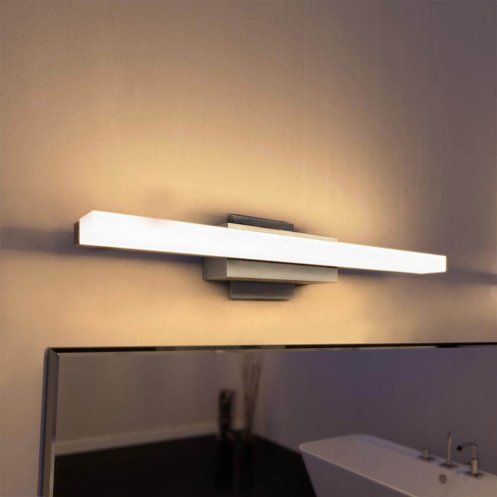 VONN Lighting Procyon Collection 23 in. Silver/Nickel Low Profile Modern  LED Bathroom and