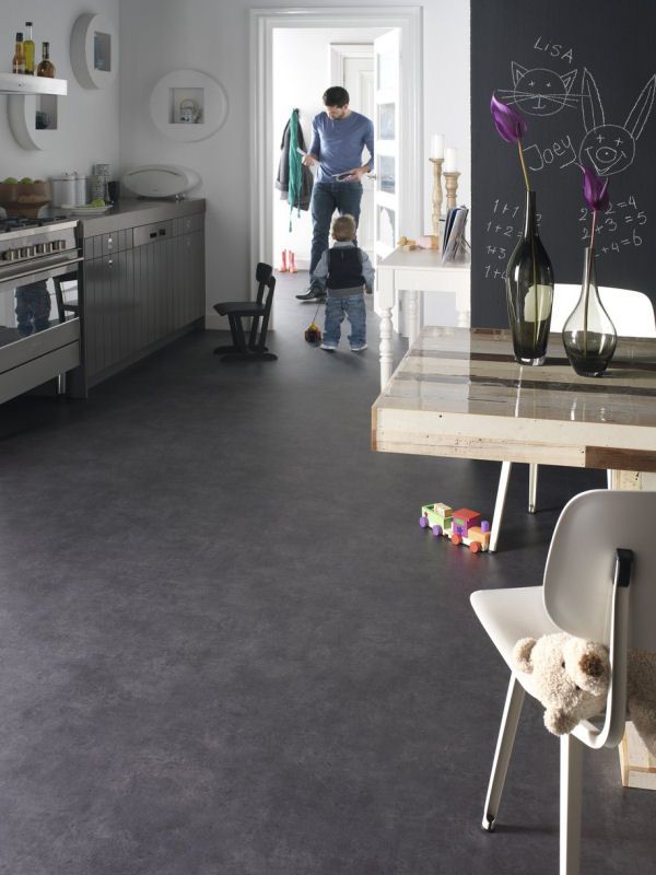 linoleum flooring - basement Novilon Fusion Fusion 5704 Lava voor  bespreekkamer | ° Eldhús ° | Flooring, Kitchen flooring, Linoleum flooring