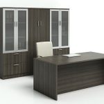 commercial desk and storage set - MODERN