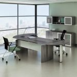 Mayline Medina Series 6 Piece Modern Office Furniture Set with Gray Steel  Finish