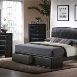Modern bed furniture sets queen with black color ideas