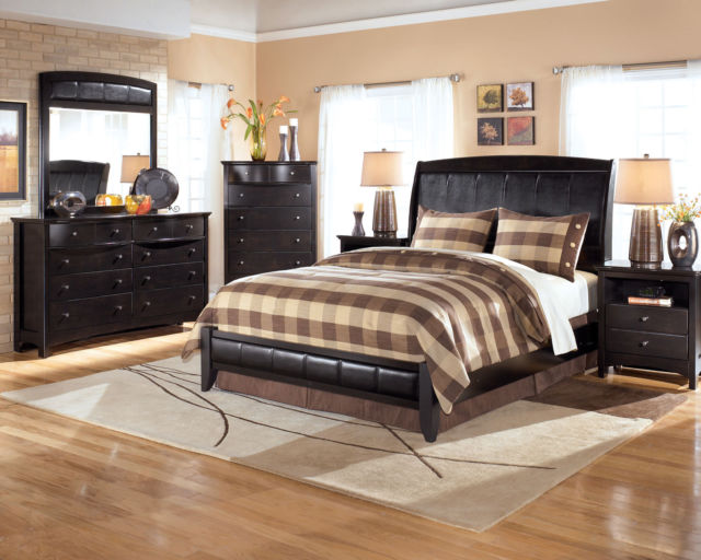 Ashley Furniture B208 Harmony - Modern Queen or King Panel Bed Frame Bedroom  Set