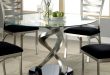 Modern Glass Kitchen Table Round Glass Dining Room Table Sets Clear Glass  Dining Table