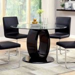 Furniture Modern Round Glass Table Sets. Furniture of America Quezon Round  Glass Top Pedestal Dining Table