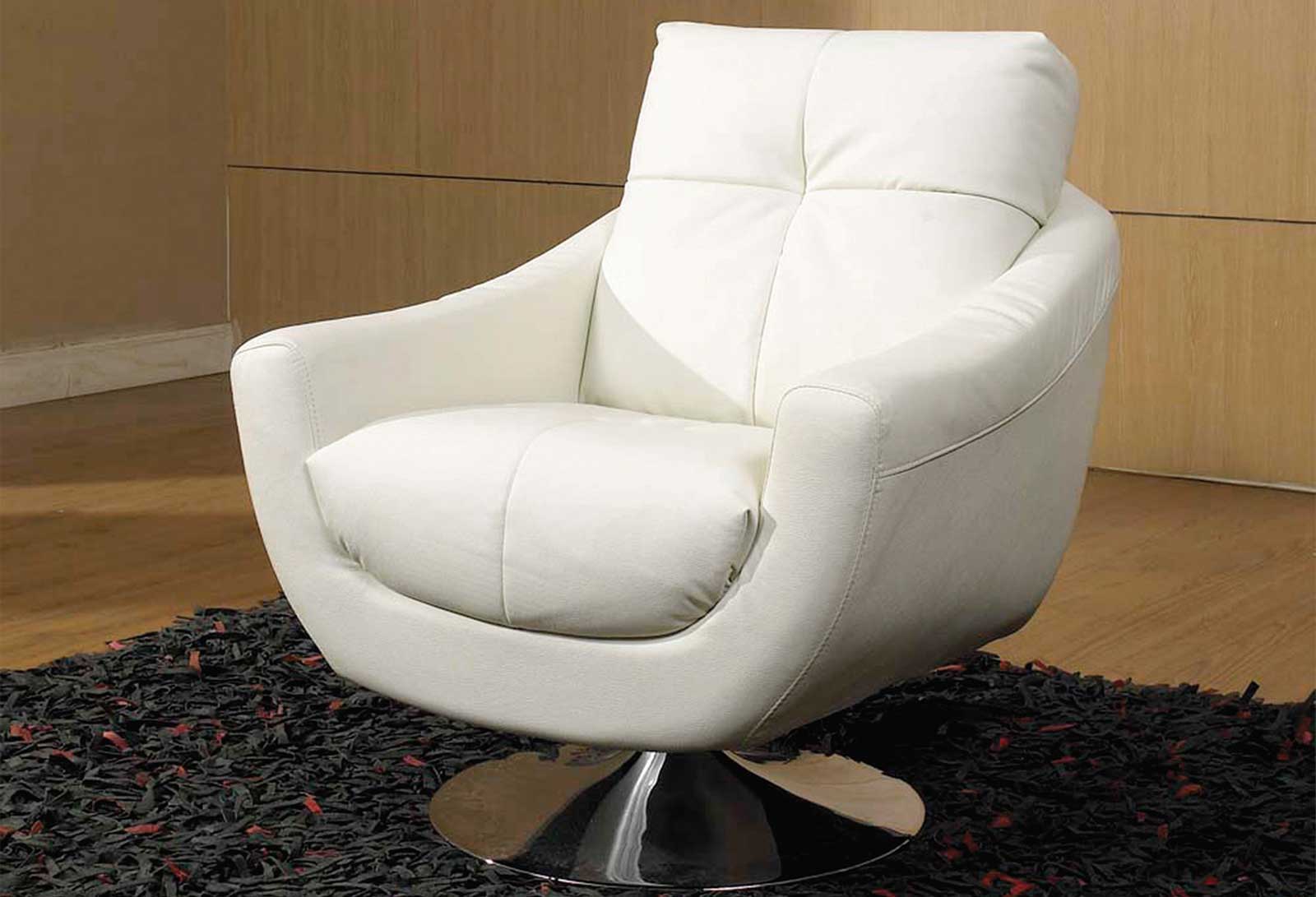 White Contemporary Swivel Chair