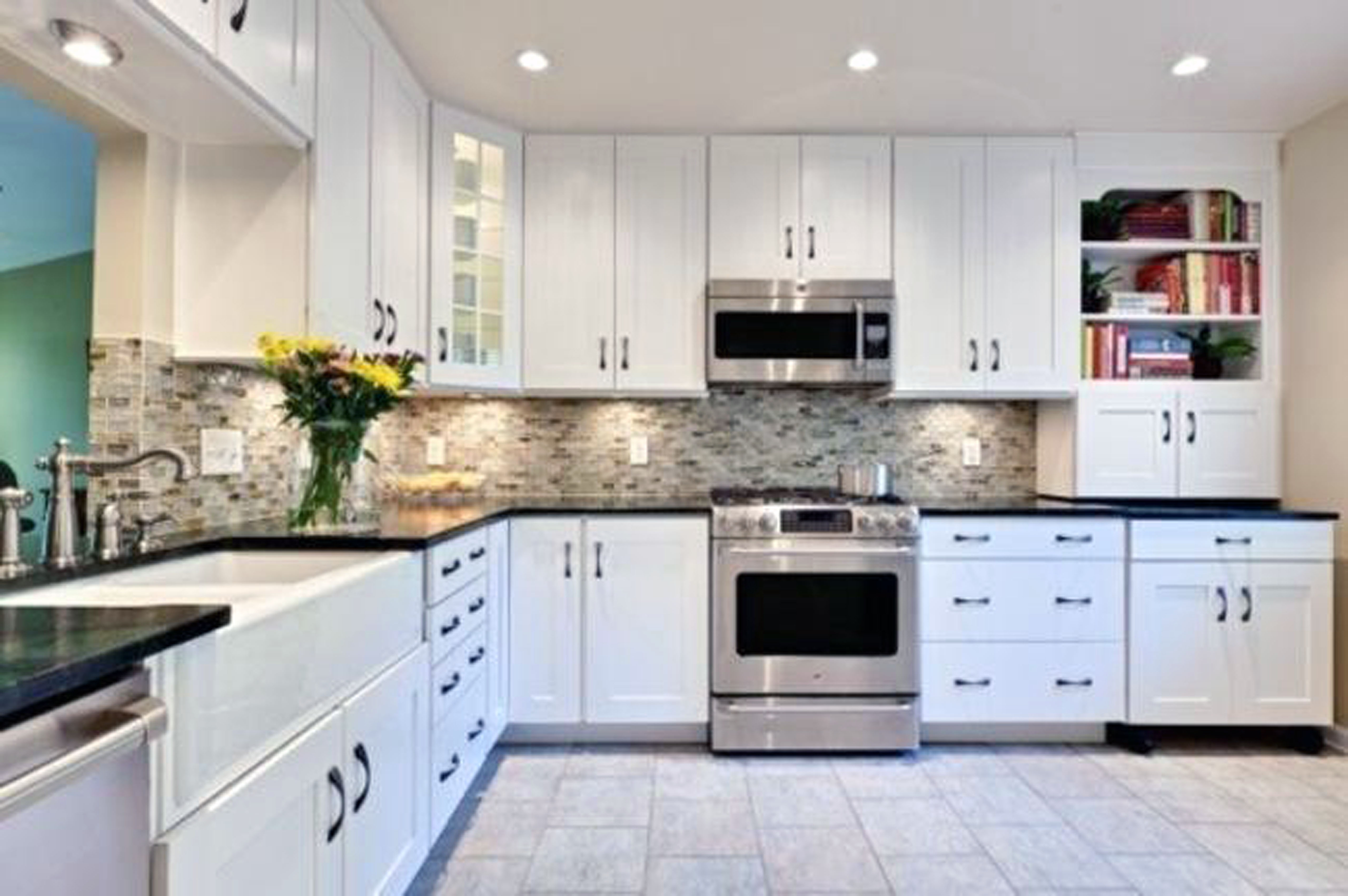 Kitchen Design White Cabinets Simple Designs With Black And Surripui  Awesome All About Home Pictures Kitchens