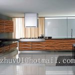 Modern Kitchen Cabinet Design Wood Grain Pattern High Gloss Uv Paint