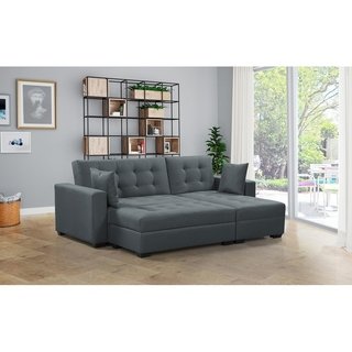 BroyerK 3 pc Reversible Sectional Sleeper Sofa Bed