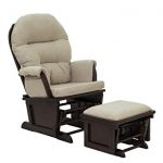 Amazon.com: HOMCOM Nursery Glider Rocking Chair with Ottoman Set