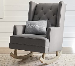 Nursery rocking chair with ottoman ,
  rocks!