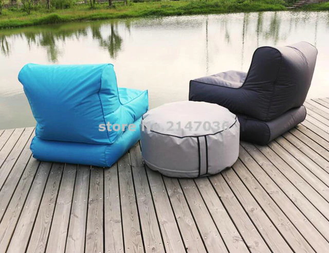 wholesale custom printed folding beanbag chair, outdoor beanbag