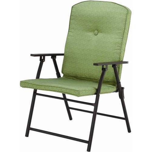Mainstays Outdoor Padded Folding Chairs, Set of 2, Multiple Colors