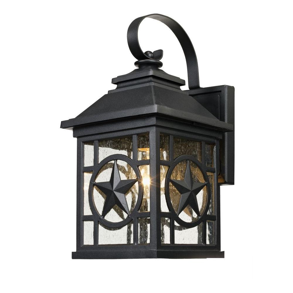 Texas Star Outdoor Black Medium Wall Lantern