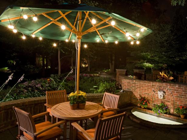 Inexpensive Party Lights Give Patio a Festive Feel
