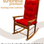 Sunbrella Rocking Chair Cushion Set - Red, Yellow & Orange Fabrics