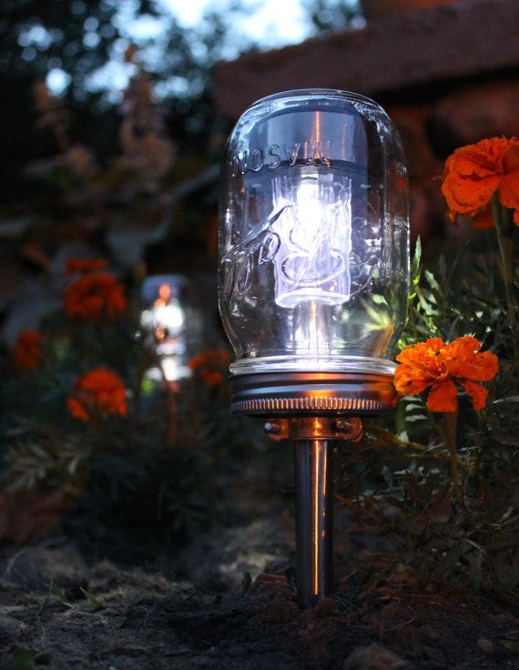Love this! A $3.79 garden path solar light gets a vintage makeover