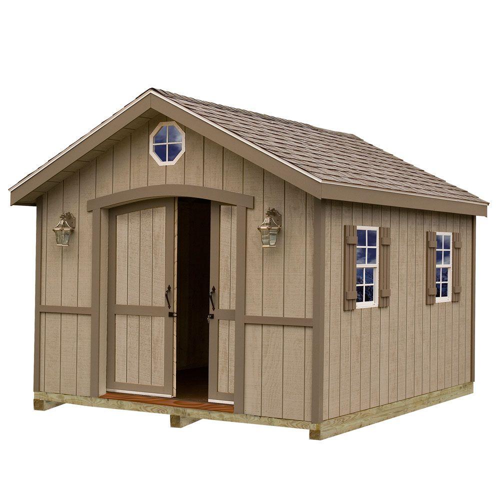 Wood Storage Shed Kit with Floor Including 4 x 4 Runners