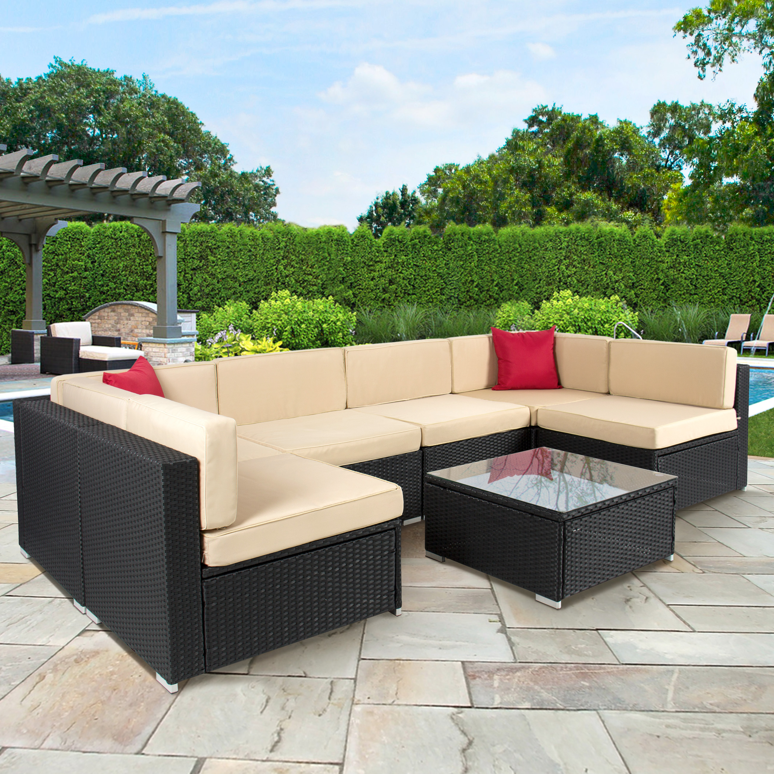 Durable outside rattan garden furniture