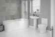 Venice P-Shaped Modern Shower Bath Suite
