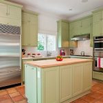 Painting Laminate Cabinets - Green Kitchen Cabinets