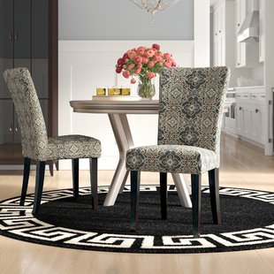 Sture Damask Print Parson Chair (Set of 2)