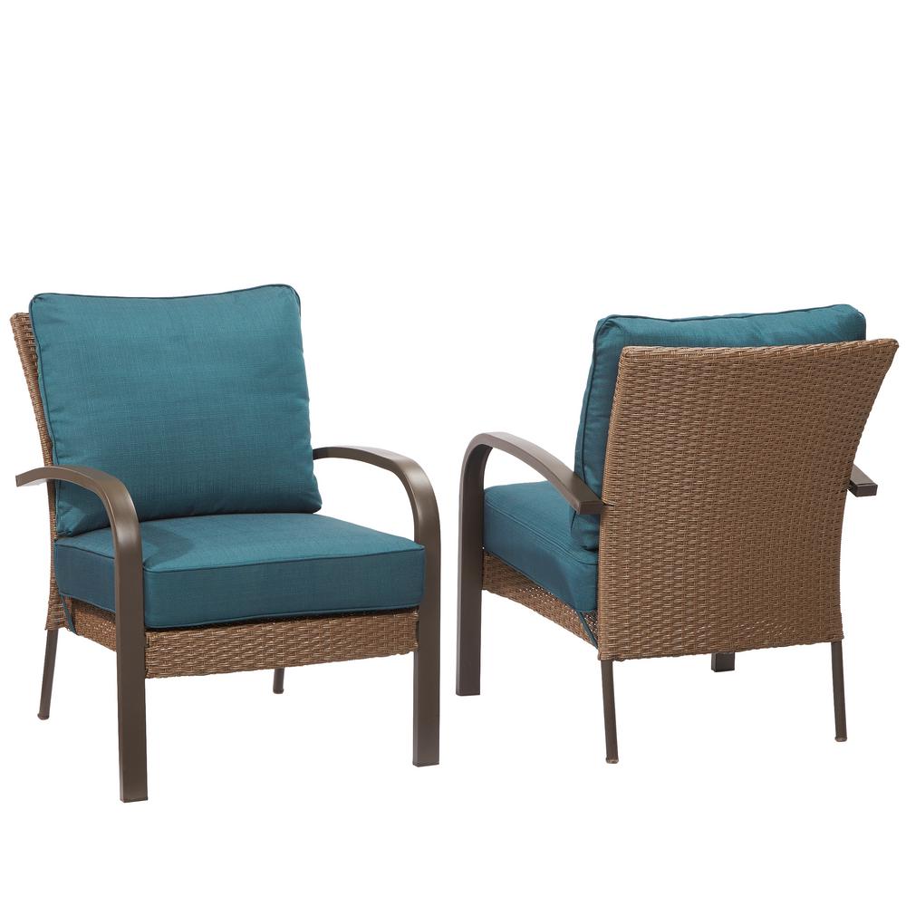 Hampton Bay Corranade Stackable Wicker Outdoor Lounge · Outdoor Wicker Furniture  Cushions