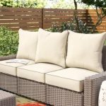 6 Piece Piped Indoor/Outdoor Sunbrella Sofa Cushion Set
