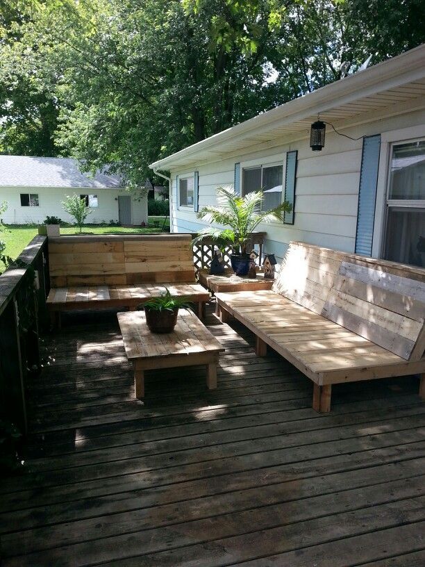 home made patio deck | DIY Patio furniture built with pallets (sofas &  tables) | Decks