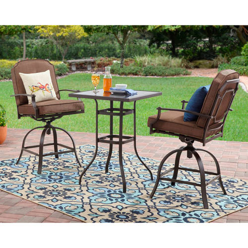 Mainstays Wentworth 3-Piece High Outdoor Bistro Set, Seats 2 - Traveller Location