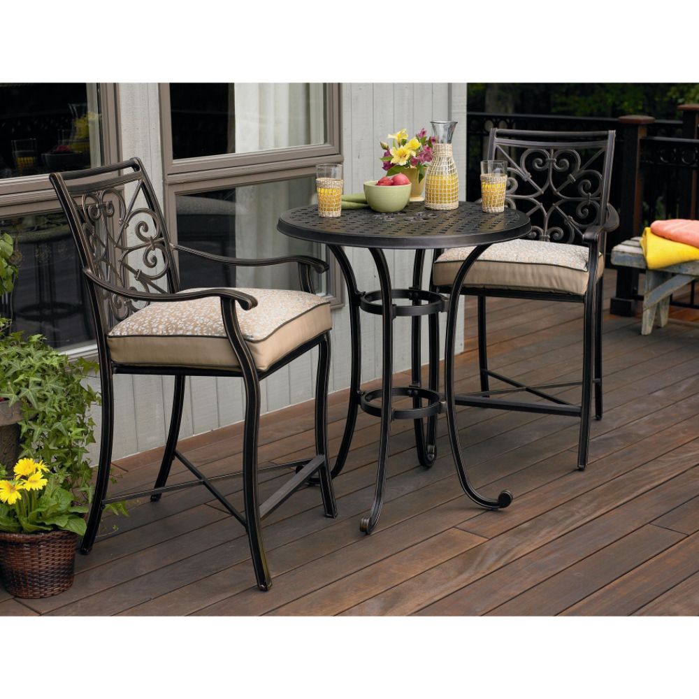 HomeOfficeDecoration Outdoor Bar Height Bistro Sets bar height round bistro  table