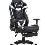WENSIX Ergonomic High Back Computer Gaming Chair for PC Racing Chairs with  Adjustable Footrest (White) - Best Buy Laptops