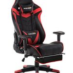 WENSIX Ergonomic High Back Computer Gaming Chair for PC Racing Chairs with  Adjustable Footrest (Red) - Best Buy Laptops