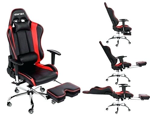 Gaming Chair With Footrest Ergonomic Series Leather Office Chair Racing  Chair With Footrest Comter Gaming Chair Recliner Swivel Tilt Rocker And Seat  Height