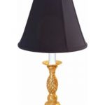 Providence Polished Brass Pineapple Table Lamp with Black Shade
