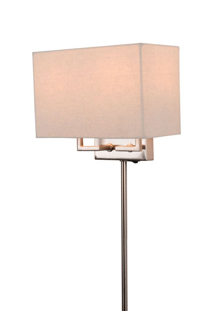 Transitional 2 Light Wall Sconce -in Brushed Nickel, Plug-in with Cord  Covers