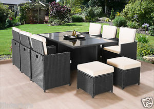 Image is loading CUBE-RATTAN-GARDEN-FURNITURE-SET-CHAIRS-SOFA-TABLE-