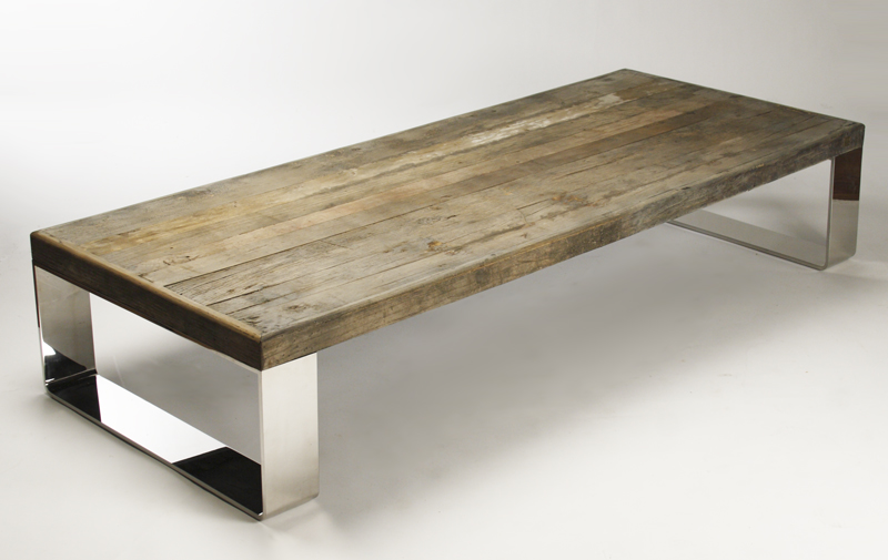 Pros of buying the reclaimed wood coffee
  table metal legs