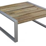 Timbergirl Reclaimed Wood Coffee Table with Silver legs