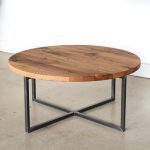 Round Coffee Table / Reclaimed Wood Metal Base Coffee Table / Industrial  Modern Coffee Table