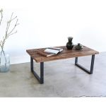 Reclaimed Wood Coffee Table / Industrial UShaped Metal Legs