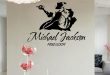 Portrait Vinyl Wall Stickers Michael Jackson Removable Wall Decals Home  Decoration
